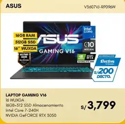 La Curacao Asus laptop gaming v16 oferta