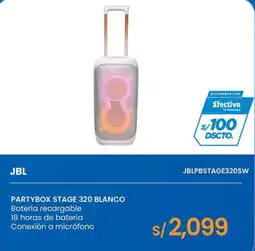 Tiendas EFE JBL partybox stage 320 blanco oferta