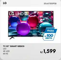La Curacao LG TV 50 SMART WEBOS oferta