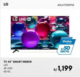 La Curacao Lg tv 43 smart webos oferta