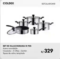 La Curacao Coldex set de ollas romana 10 pzs oferta