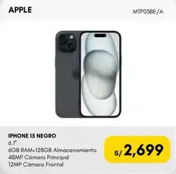 La Curacao Apple iphone 15 negro oferta
