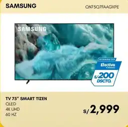 La Curacao Samsung tv 75 smart tizen oled 4k uhd 60 hz oferta