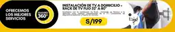 La Curacao Instalación de tv a domicilio + rack de tv fijo 32" a 80" oferta