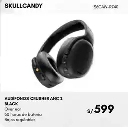 La Curacao Skullcandy audífonos crusher anc 2 black oferta