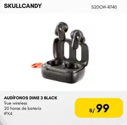 La Curacao Skullcandy audífonos dime 3 black oferta