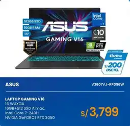 Tiendas EFE Asus laptop gaming v16 oferta