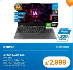 Tiendas EFE Lenovo laptop gamer loq 15.6 fhd oferta