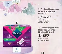 Azzorti Nosotras toallas higiénicas buenas noches natural oferta