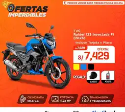 Motocorp TVS Raider 125 Inyectada FI oferta