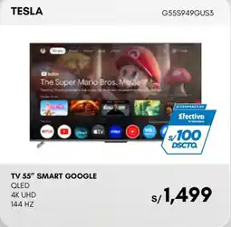 La Curacao Tesla tv 55 smart google qled oferta