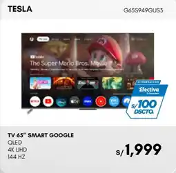 La Curacao Tesla tv 65 smart google oled oferta