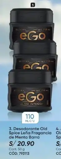 Azzorti eGo Desodorante Old Spice Leña Fragancia de Menta Barra oferta