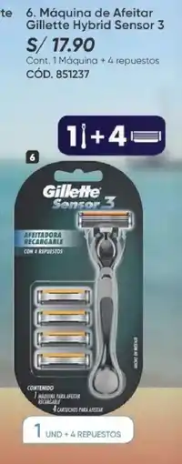Azzorti Gillette Máquina de Afeitar Hybrid Sensor 3 oferta