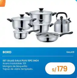Tiendas EFE Bord set ollas gala plus 10pz inox oferta