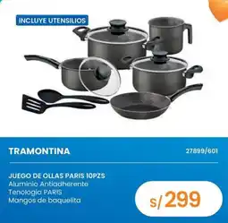 Tiendas EFE Tramontina juego de ollas paris 10pzs oferta