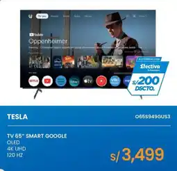 Tiendas EFE Tesla tv 65 smart google oled 4k uhd 120 hz oferta