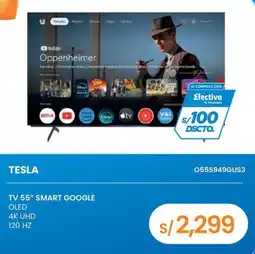 Tiendas EFE Tesla tv 55 smart google oled 4k uhd 120 hz oferta