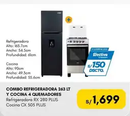 La Curacao Combo refrigeradora y cocina oferta