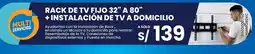 Tiendas EFE Multi Servicios rack de tv fijo 32" a 80" + instalacion de tv a domicilio oferta