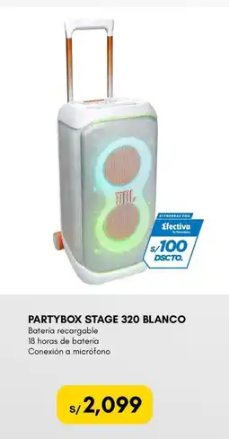 La Curacao JBL Partybox Stage 320 Blanco oferta