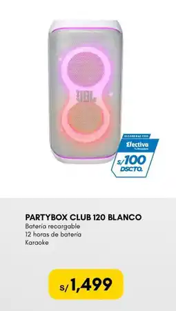 La Curacao Jbl partybox club 120 blanco oferta
