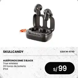 Tiendas EFE Skullcandy audífonos dime 3 black oferta