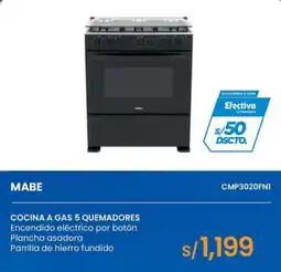 Tiendas EFE Mabe cocina a gas 5 quemadores oferta