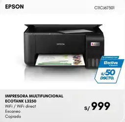 La Curacao Epson impresora multifuncional ecotank l3250 oferta