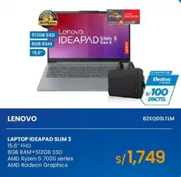 Tiendas EFE Lenovo laptop ideapad slim 3 15.6 fhd oferta