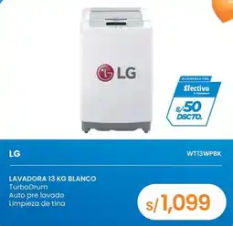 Tiendas EFE LG lavadora 13 kg blanco oferta