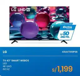 Tiendas EFE LG TV 43" SMART WEBOS LED 4K UHD 60 HZ oferta