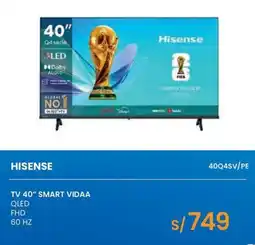 Tiendas EFE Hisense tv 40 smart vidaa qled fhd 60 hz oferta
