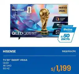 Tiendas EFE Hisense tv 50 smart vidaa qled oferta