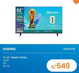 Tiendas EFE Hisense tv 32 smart vidaa qled hd 60 hz oferta