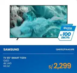 Tiendas EFE Samsung tv 65" smart tizen qled oferta