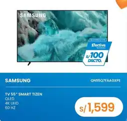 Tiendas EFE Samsung tv 55 smart tizen qled 4k uhd 60 hz oferta