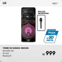 La Curacao LG torre de sonido xboom oferta