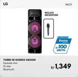 La Curacao LG torre de sonido xboom oferta