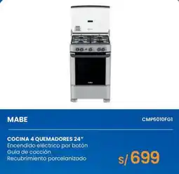 Tiendas EFE Mabe cocina 4 quemadores 24" oferta