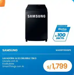 Tiendas EFE Samsung lavadora ai ecobubble 19kg oferta