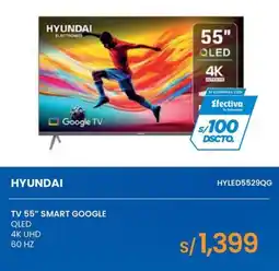 Tiendas EFE Hyundai tv 55 smart google qled 4k uhd 60 hz oferta