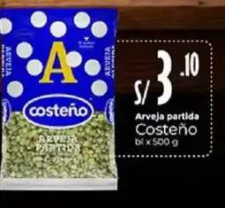 Plaza Vea Costeño arveja partida oferta