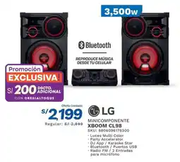 El Gallo Más Gallo LG minicomponente xboom cl98 oferta