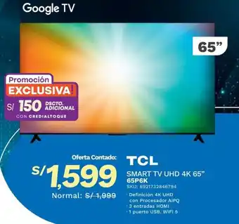 Tcl smart tv uhd 4k 65"