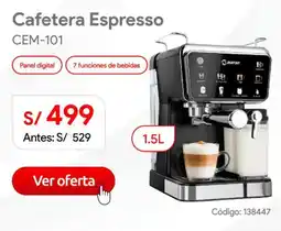 Hiraoka Omra Cafetera Espresso CEM-101 oferta