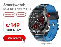 Hiraoka Smartwatch RSM-018AZ/2102 Azul oferta