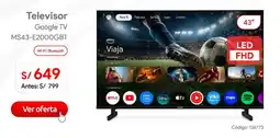 Hiraoka Google TV Televisor MS43-E2000GBT oferta