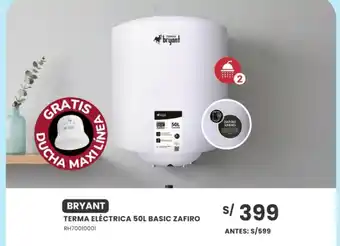 Bryant terma eléctrica 50l basic zafiro