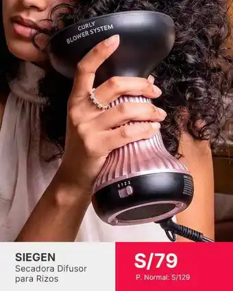 Siegen secadora difusor para rizos